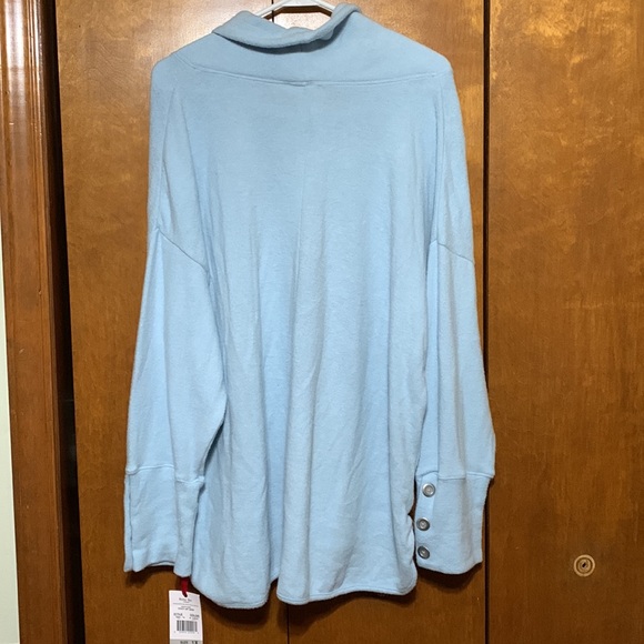RUBY RD. WOMAN -Blue ,large neck line , fuzzy pullover. 🆕 - Picture 2 of 12